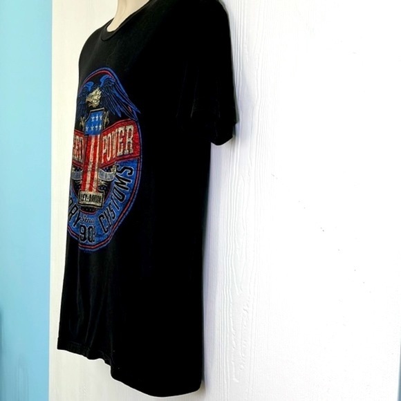 Harley Davidson - Bald Eagle Speed Power Folsom CA Short Sleeve T Shirt Size LG - Picture 5 of 12